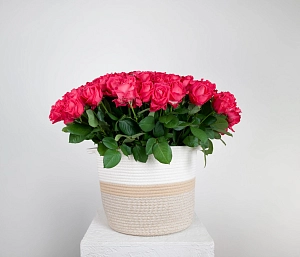 Букет малиновый закат - фото-1