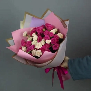 Букет нежное сияние роз - фото-0