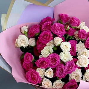 Букет нежное сияние роз - фото-2