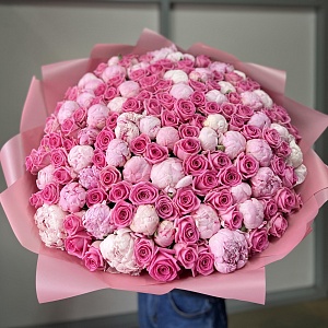 Букет розовый шторм - фото-1