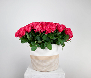 Букет малиновый закат - фото-0